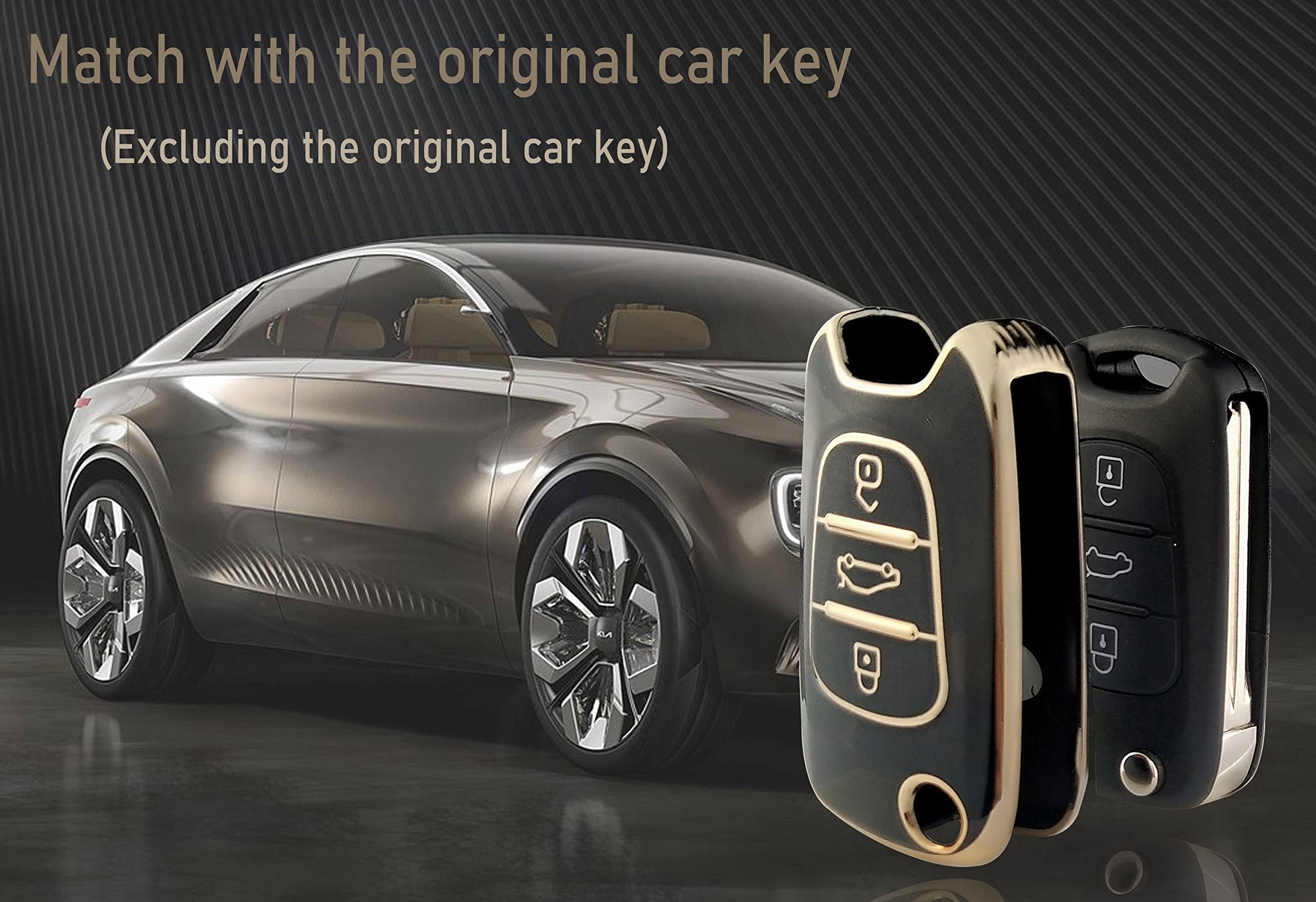 Custodia chiave per auto in lega di zinco + pelle per Kia Sportage 2023 2024 Ray Sorento Soul Telluride Cerato 2020 K5 K8 2022 Portachiavi a distanza  34