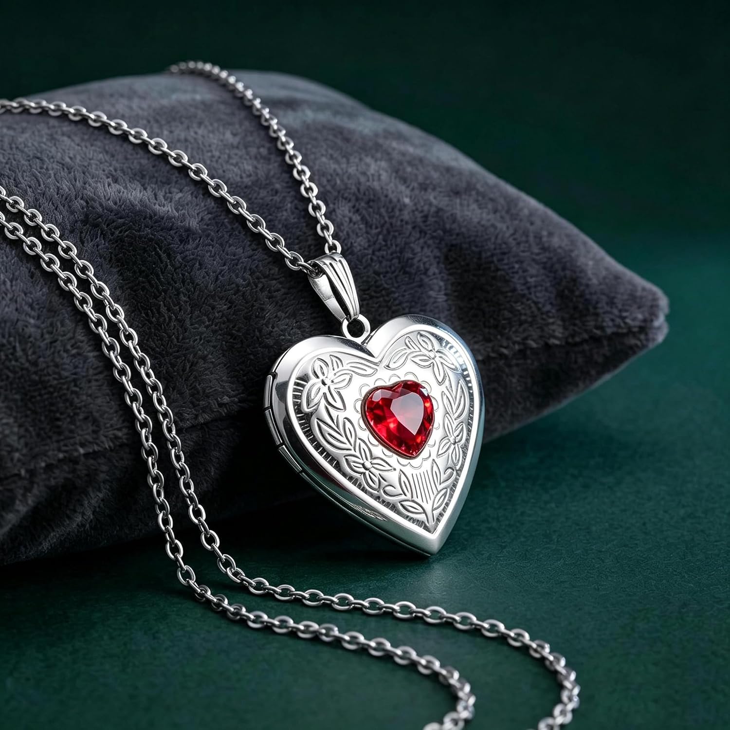 Locket Necklace That Holds Pictures Birthstone Lockets for Women Photo Locket