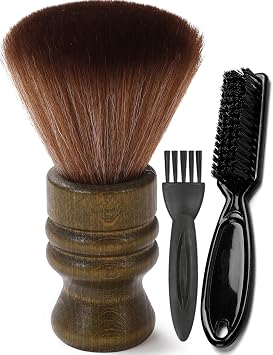 Barber Neck Duster Brush - Borogo Professional Barber Hair Cutting Cleaning Hairbrush Styling Tool Neck brush+Black brush