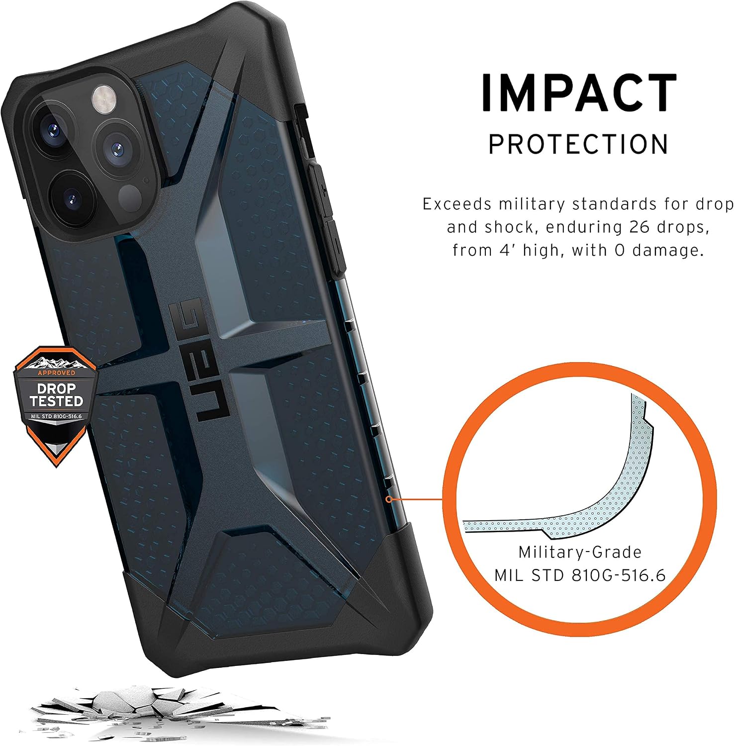 URBAN ARMOR GEAR UAG Designed for iPhone 12 Pro Max 5G [6.7-inch Screen] Rugged Lightweight Slim Shockproof Transparent Plasma Protective Cover, Mallard