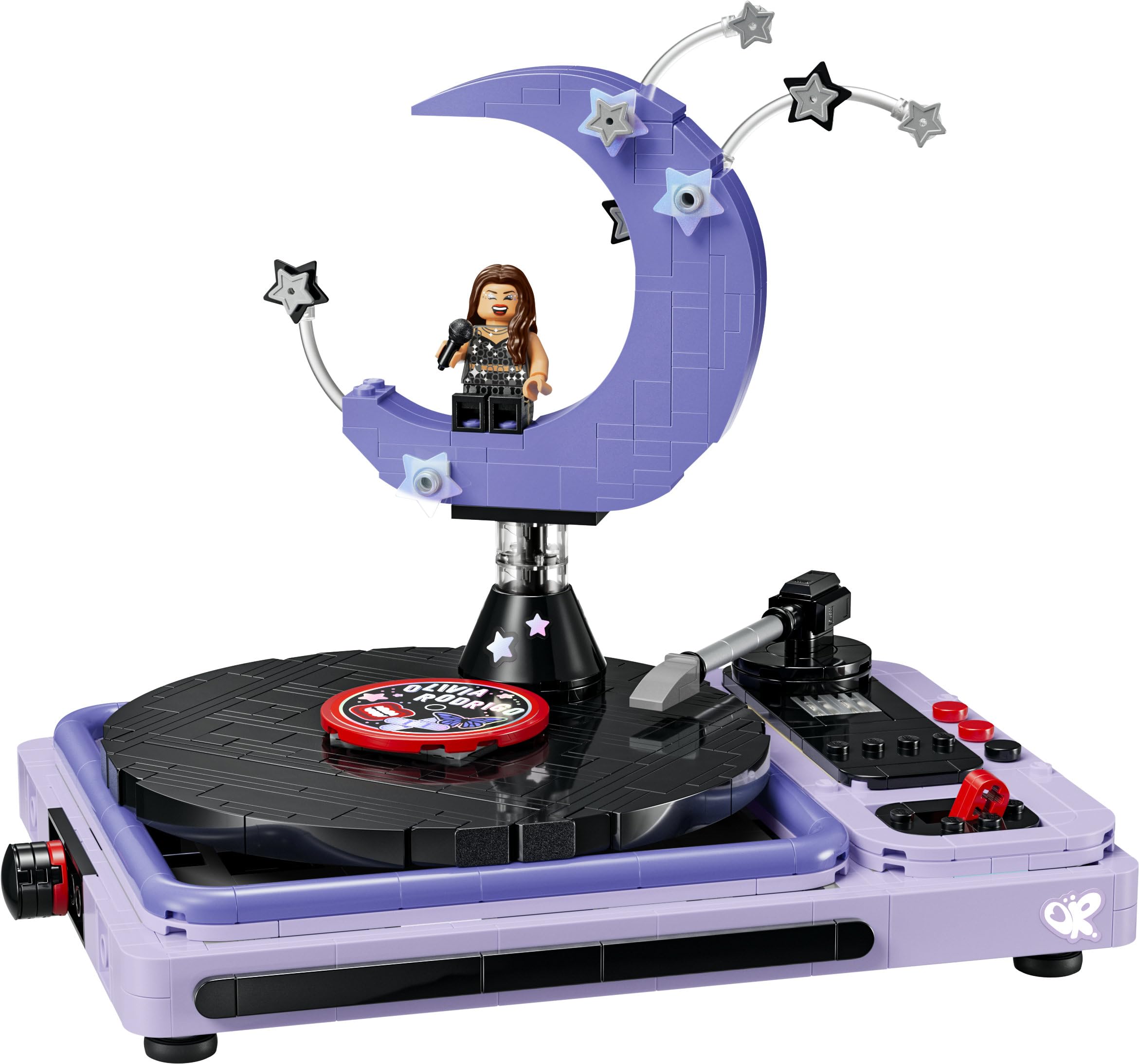 LEGO Editions La Mezzaluna del Concerto di Olivia Rodrigo - Kit di Modellismo con Giradischi, Vinile e Minifigure - Decorazione da Cameretta - Regalo per Ragazze, Ragazzi e Fan da 14 Anni in su 43029