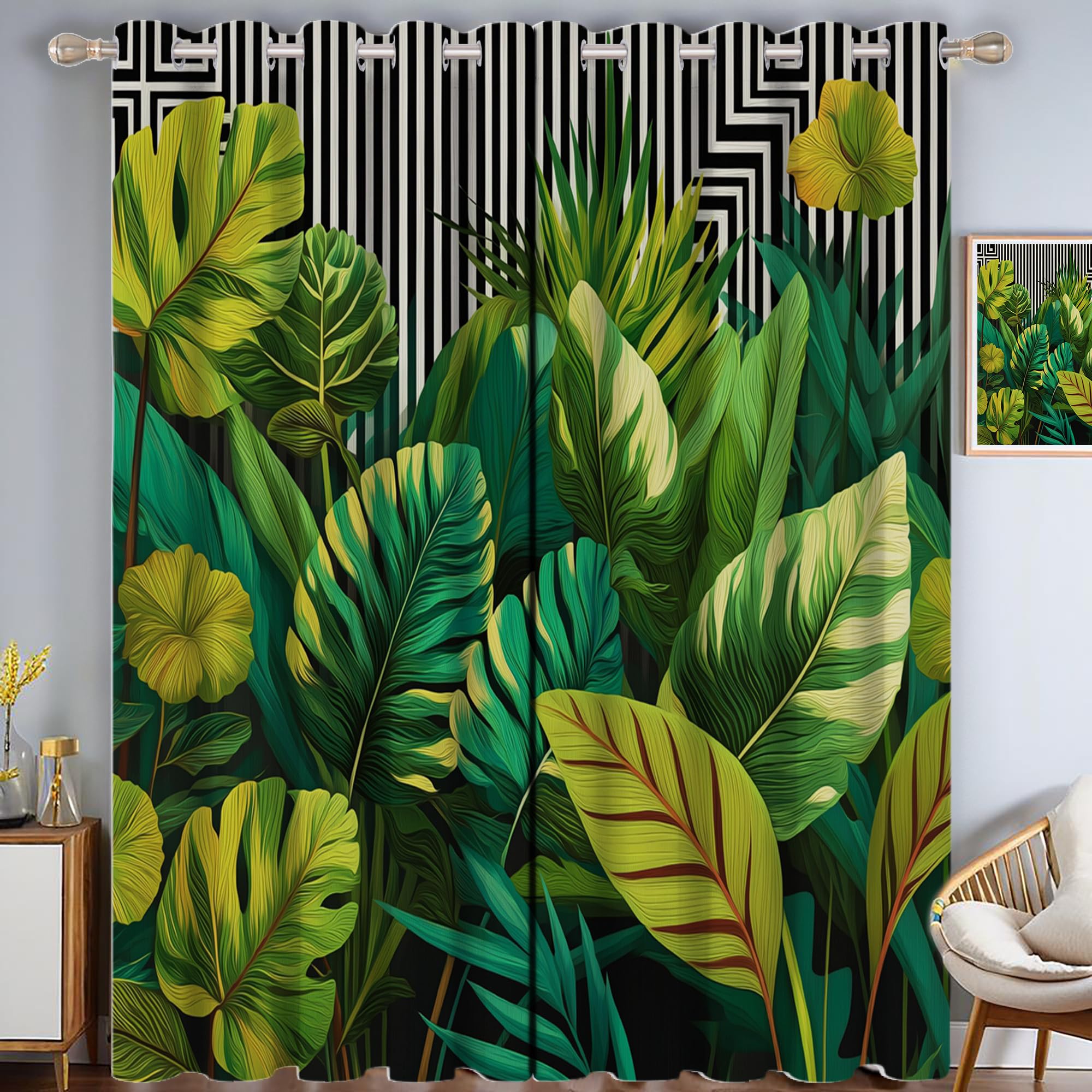Rideau occultant jungle pour une ambiance nature et sereine dans la chambre