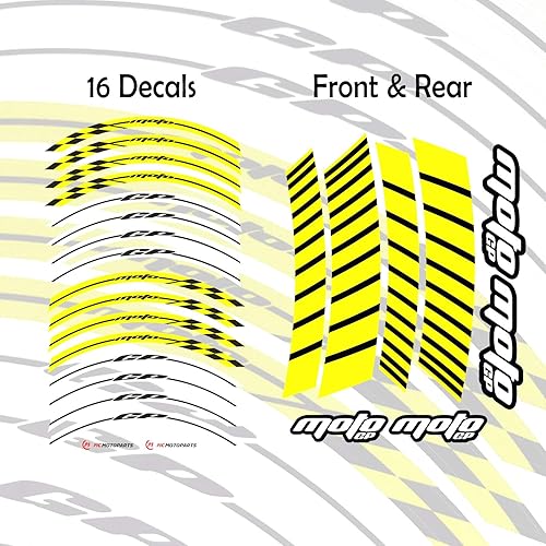 Miniatura 9 de MC MOTOPARTS - Adhesivos para llantas de ruedas de 17 pulgadas, compatibles con ZX10R ZX10RR ZX-6R ZX-6RR 636 Z900 Z1000 Z650 Ninja 400, color rojo