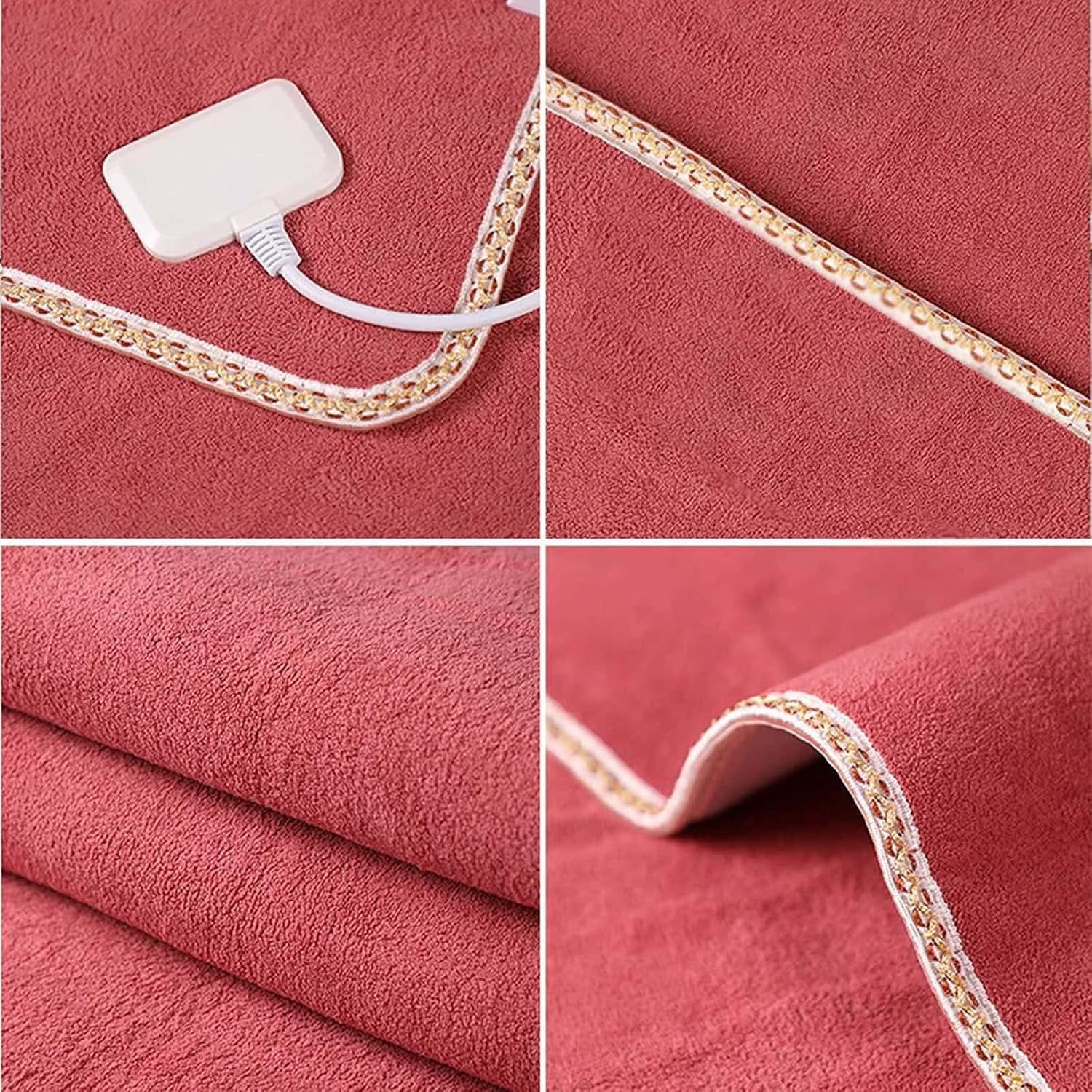 review Electric Heating Blanket Heating Pad Soft and Comfortable Heating Blanket Warm Mattress Heating Pad for Carpal Tunnel