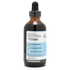 Ultra Silver Colloidal Silver | 500 PPM, 4 Oz (118mL) | Mineral Liquid Supplement | True Colloidal Silver - with Dropper