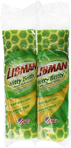 Libman Nitty Gritty - Paquete de recambio de mopa con rodillo, 2 unidades (paquete de 1)