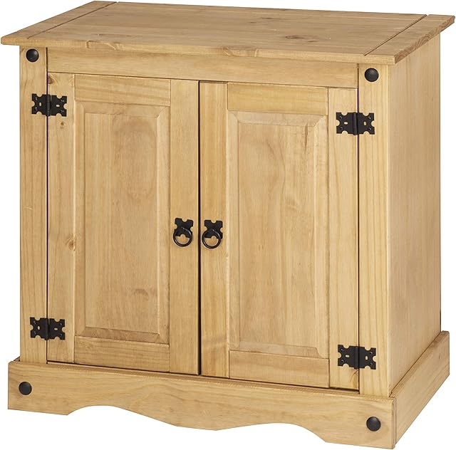 Corona Cupboard 2 Door Small Sideboard, Mexican Solid Pine