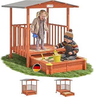 Sandkasten Merle mit Veranda & Sonnendach