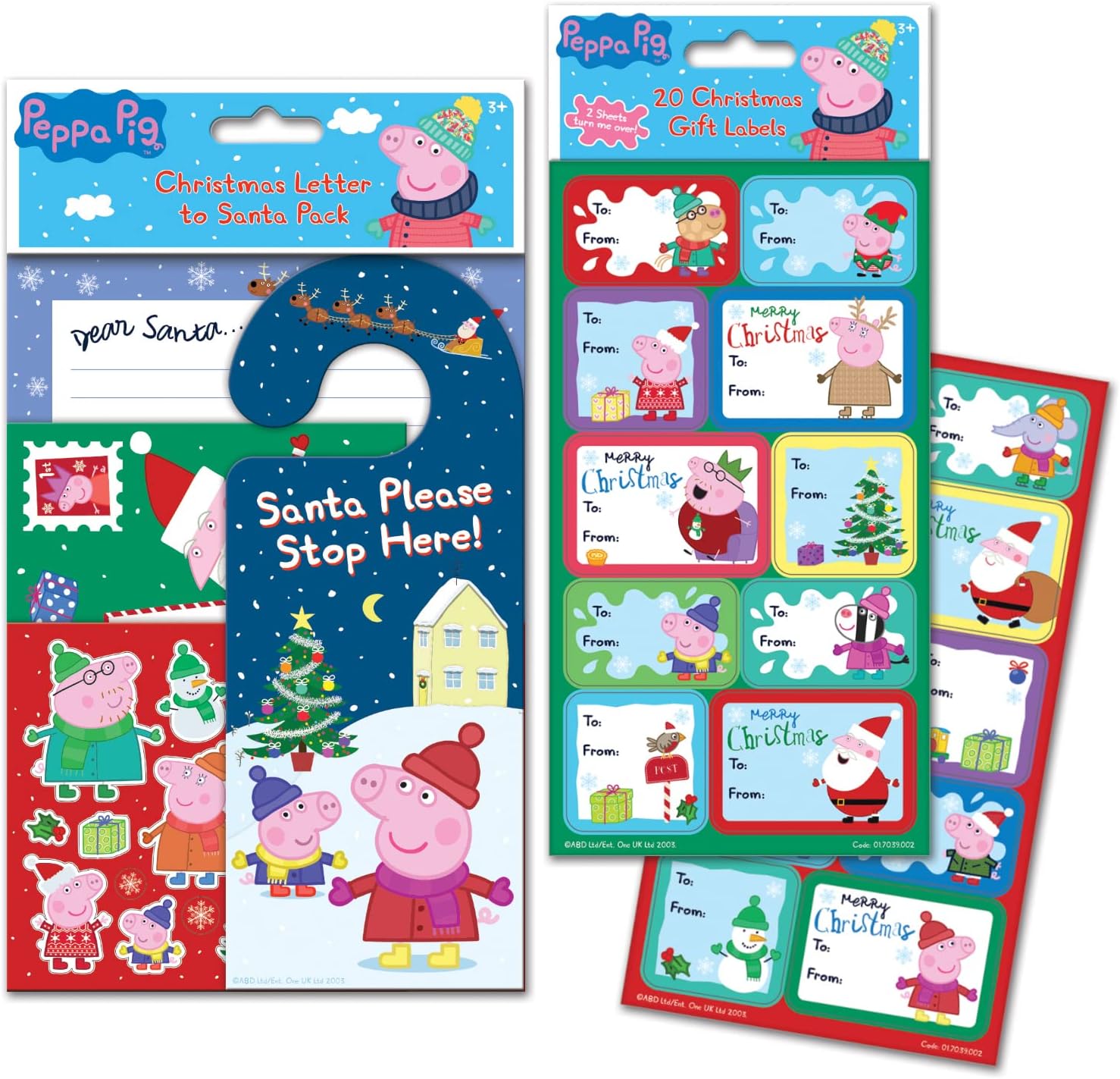Paper Projects Peppa Pig Christmas Letter to Santa and Gift Labels Bundle Pack | Official Licensed Product | Perfect for Christmas