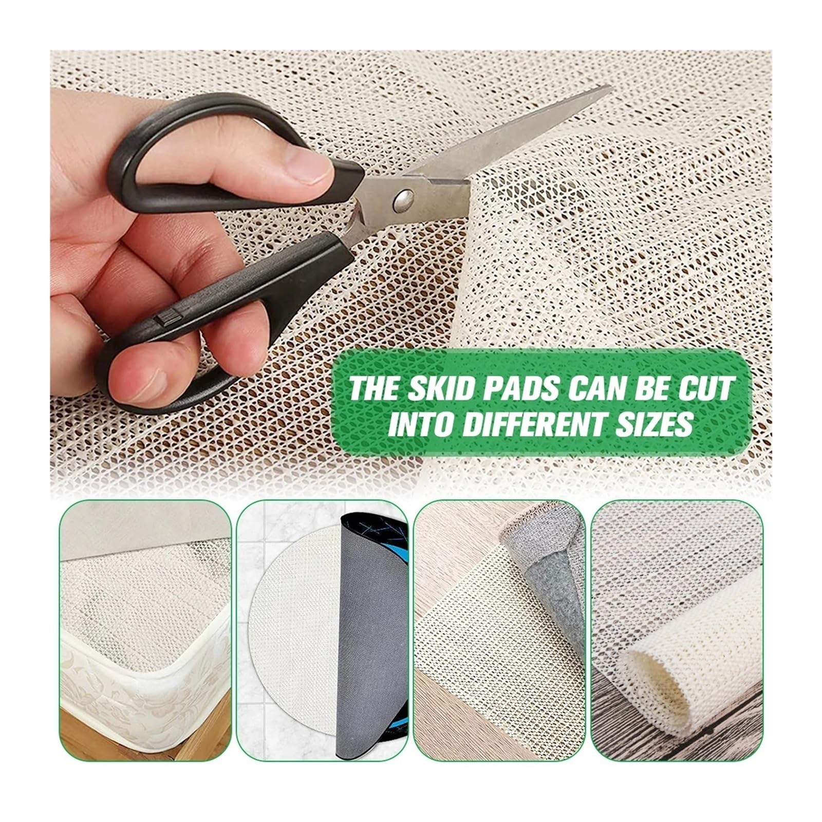 Antideslizante para Alfombras PVC Non Slip Rug Pads Carpet Underlay Gripper | Anti Multi Purpose Liner Mat Mesh Non-Slip lining(2pcs 70cmx1.6m)
