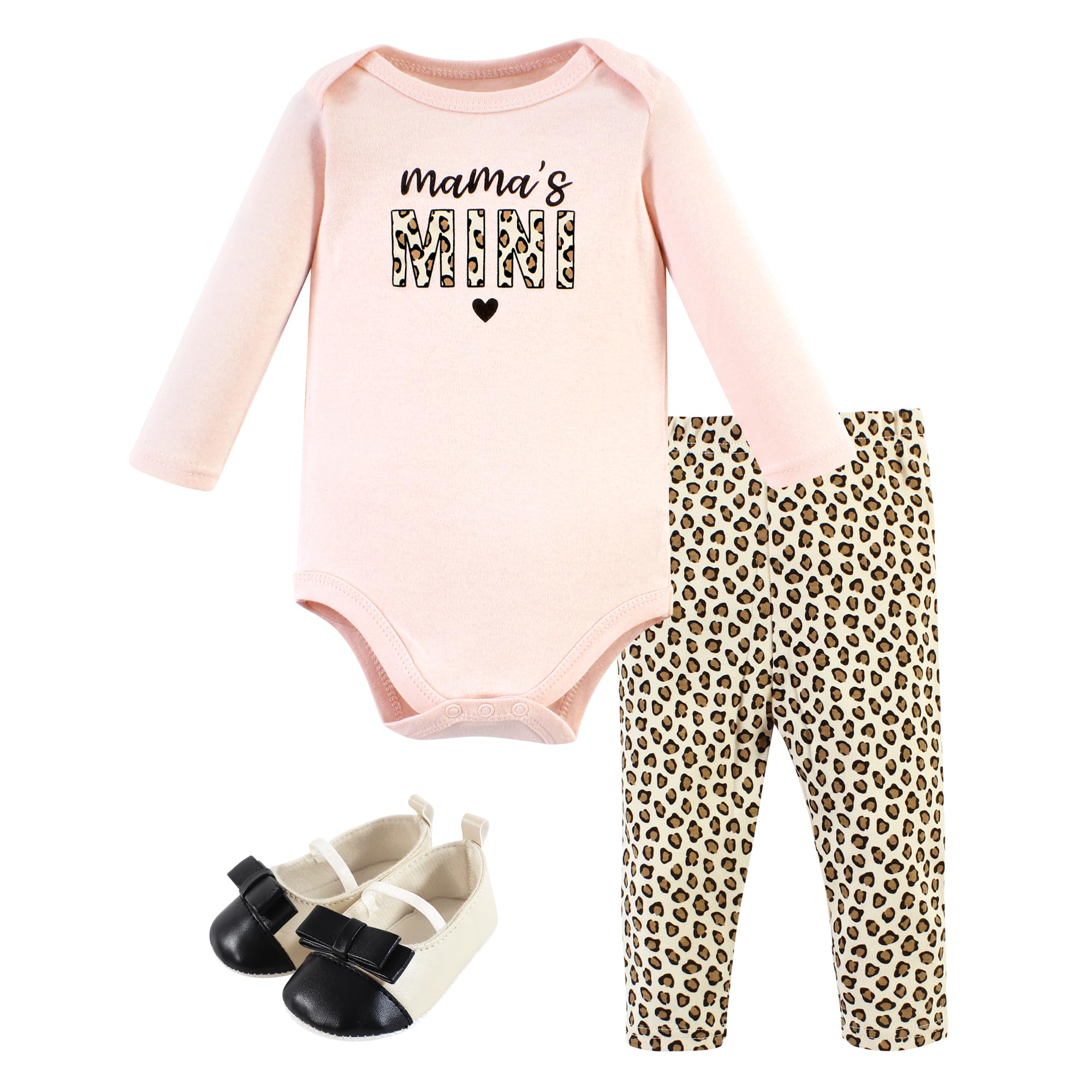 Hudson Baby Unisex Baby Cotton Bodysuit, Pant and Shoe Set
