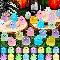 Vista 18 de 120 piezas de mini patos de resina para el día de San Valentín, letras rojas, rosas y blancas, diminutos patos de resina a granel, pequeñas figuras