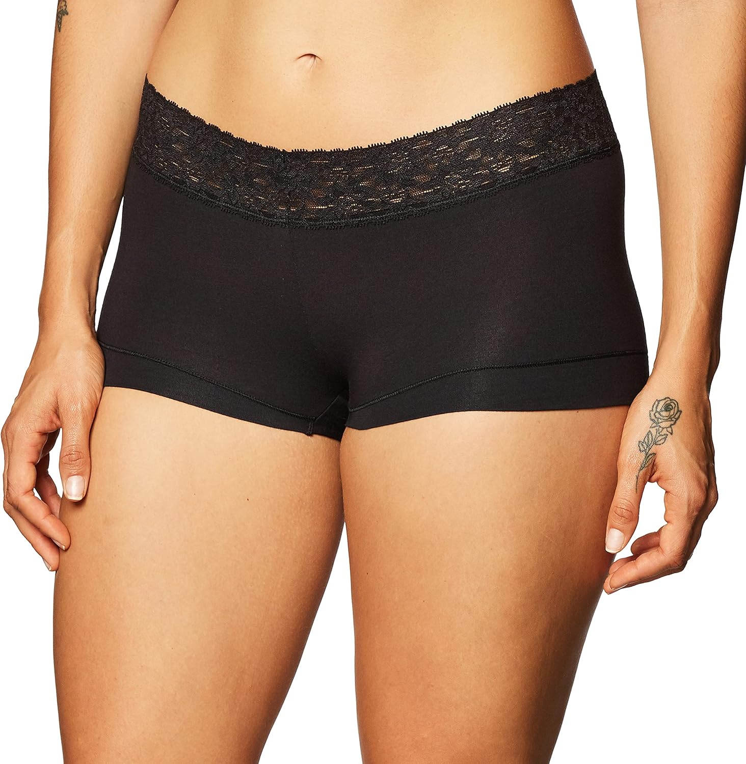 Maidenform womens Dream Cotton With Lace Boyshort - Image 3