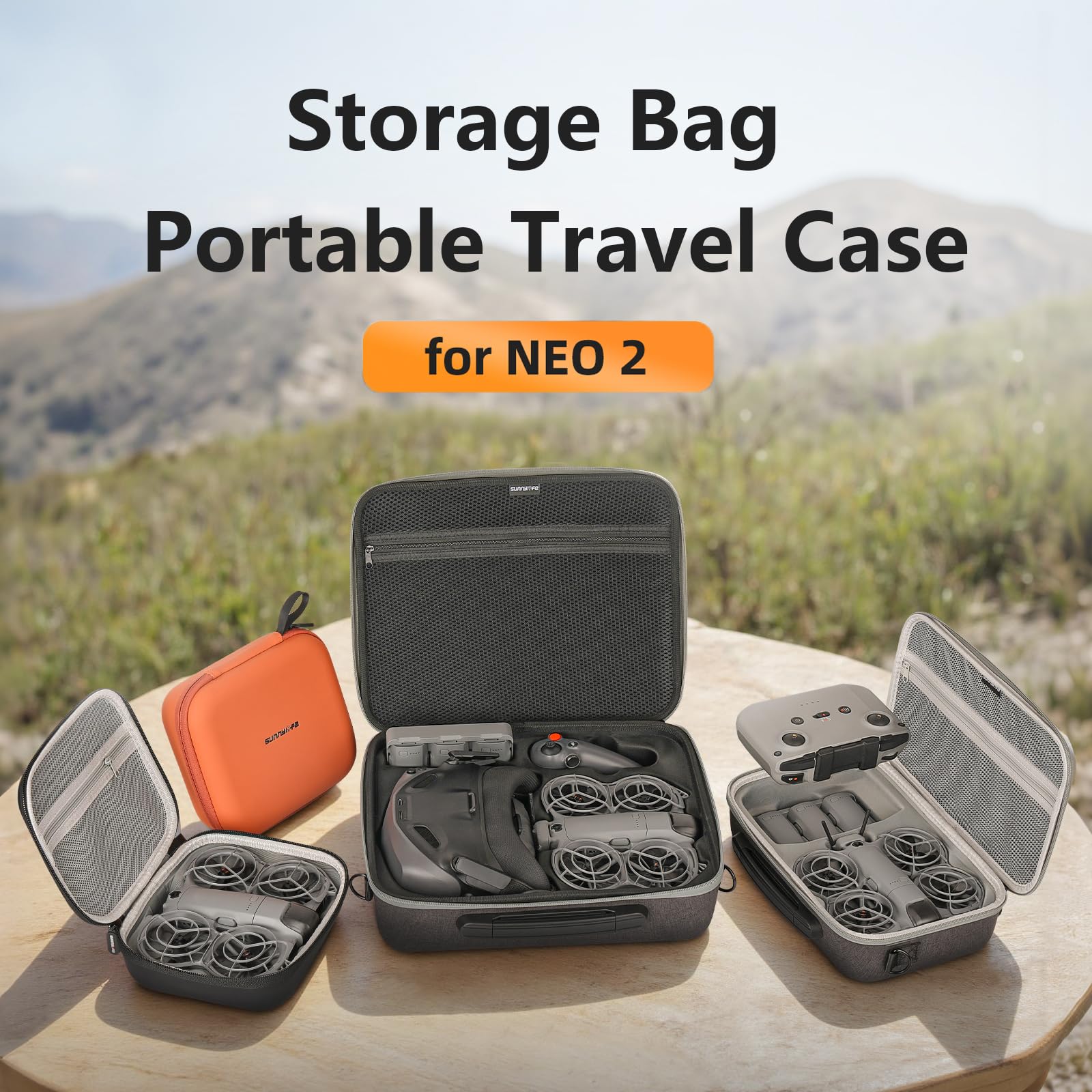 ZJRXM Tasche für DJI Neo 2 und Goggles N3, Tragbare Reisetasche, Aufbewahrungs Tragetasche für DJI Neo 2 Zubehör,Goggles N3,RC Motion 3