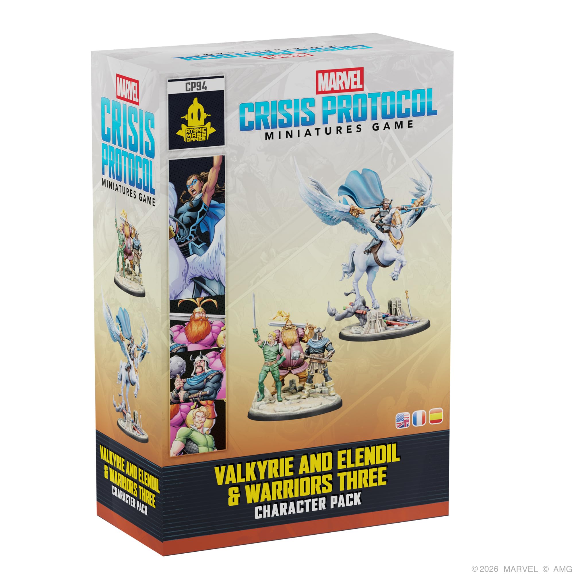 Asmodee | Marvel: Crisis Protocol Valkyrie on Aragon & Warriors Three | Miniatures Game | Ages 14+ | 2 Players | 90 Minutes Playing Time