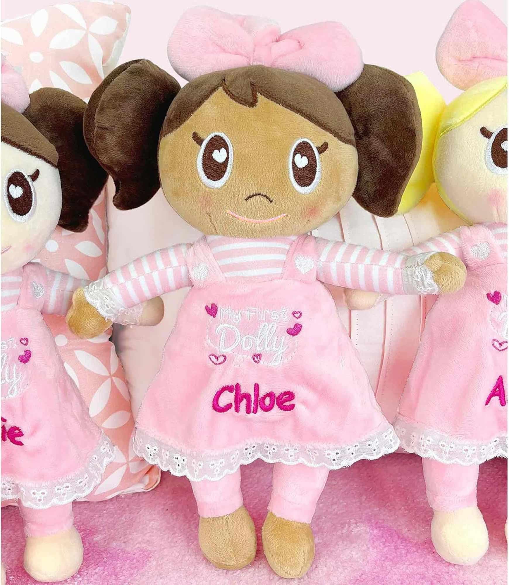 DIBSIES Personalized My First Dolly (Brunette Dark Skin Tone)