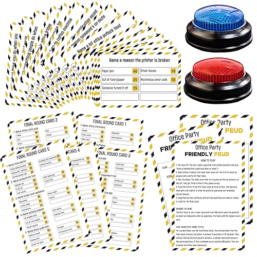 Office Party Friendly Feud Game with 2 Answer Buzzers, Team
