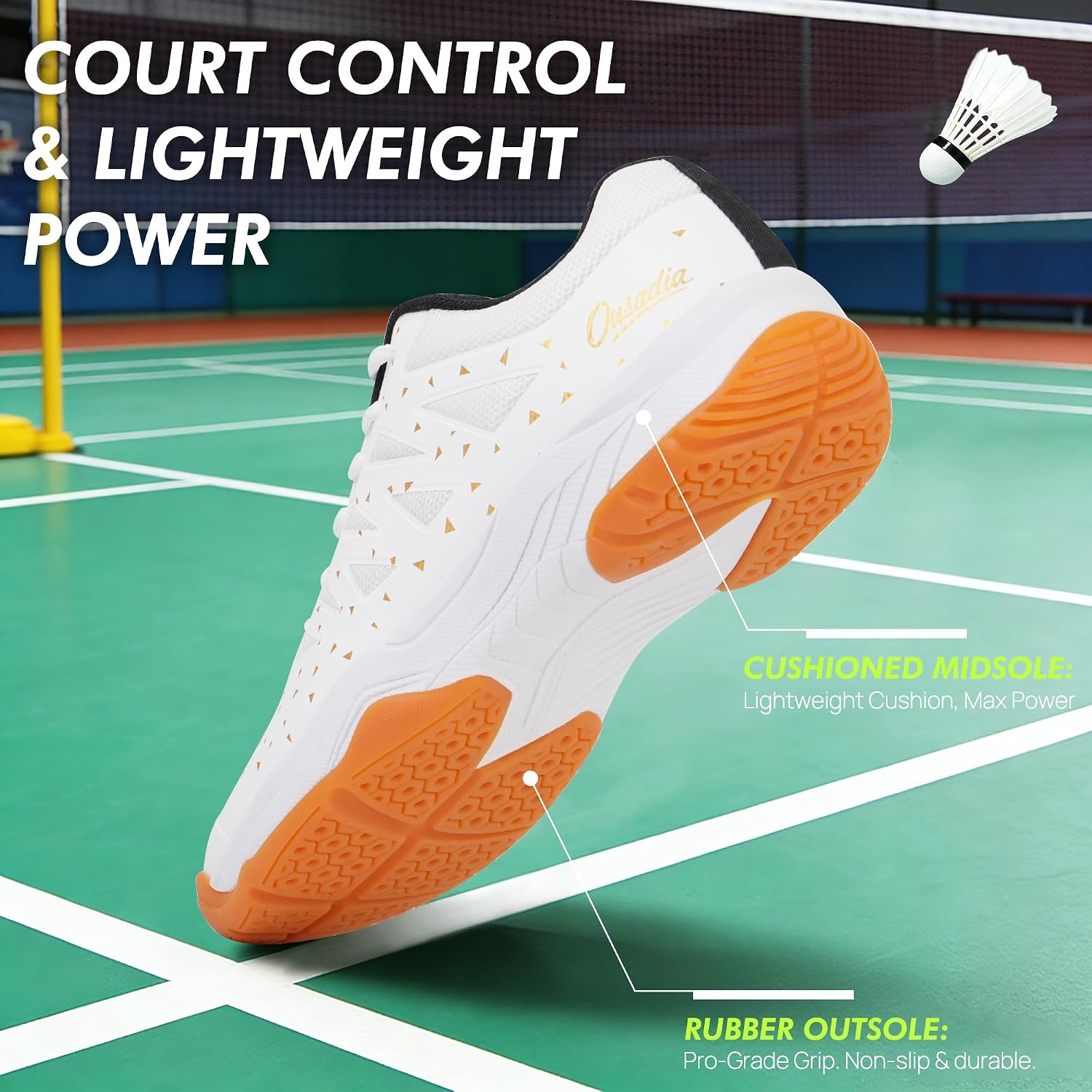 Men Athletic Tennis Shoes Pickleball Badminton Sneakers Gym Sports Shoes