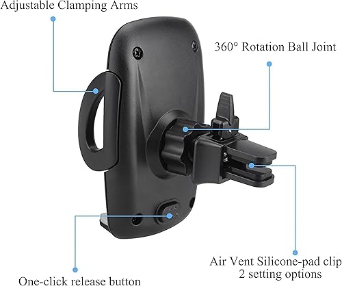 Miniatura 3 de Ailun Soporte universal para teléfono celular con ventilación de aire, 2 unidades, para iPhone 15/14/13/12/11/11 Pro/11 Pro Max/X Xs XR Xs Max y más