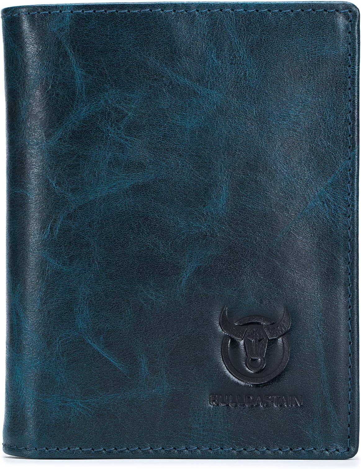 BULLCAPTAIN Large Capacity Genuine Leather Bifold Wallet/Credit Card Holder for Men with 15 Card Slots QB-027