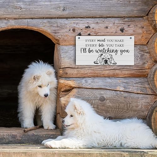 Miniatura 6 de huester Letrero de madera con diseño de perro de bulldog americano, decoración de bulldog, regalos de bulldog, carteles de perro para decoración del
