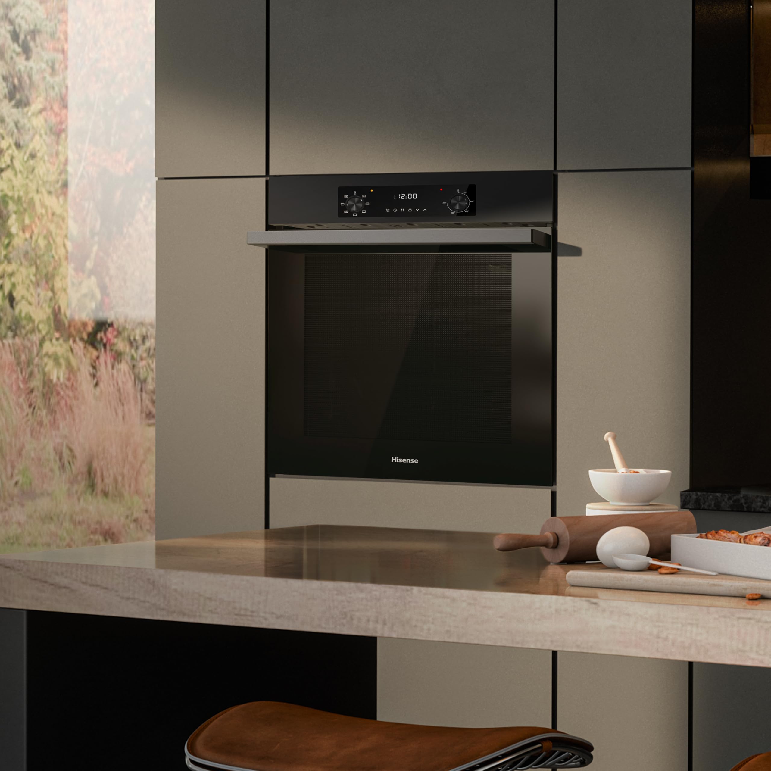 Hisense BI62220AB Forno Multifunzione 61L 7 Funzioni Even Bake AquaClean Classe A Nero