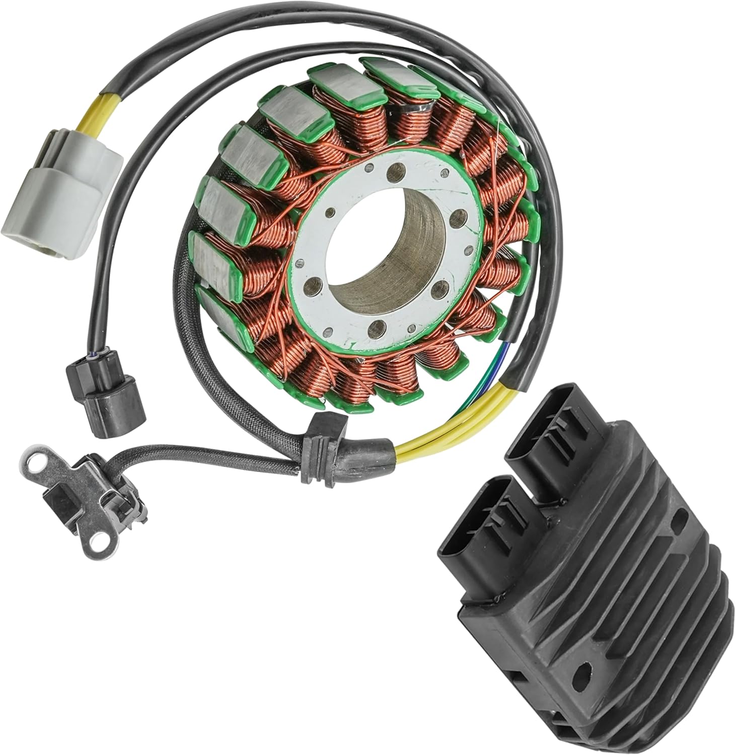 Caltric 31120-HL5-A01 31600-MGZ-J01 Stator with Regulator Compatible with Honda Pioneer 500 SXS500 2015-2021 SidexSide