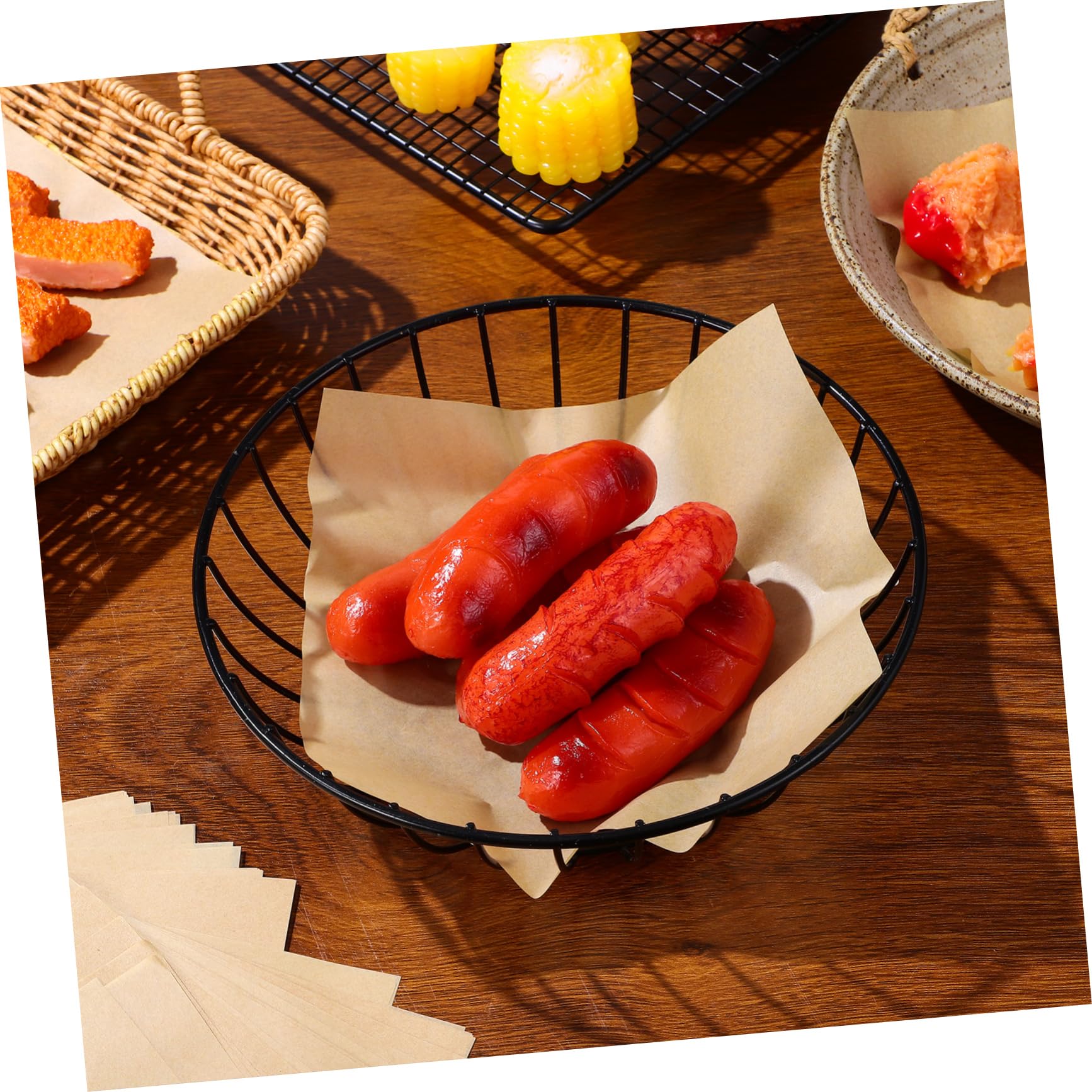 NOLITOY Papier Absorbant Antiadhésif 18x18 Cm en Papier Kraft Naturel Résistant à L'huile la Chaleur pour Friture et Pâtisserie, Usage Alimentaire, Lot de 500 Feuilles Cuisine