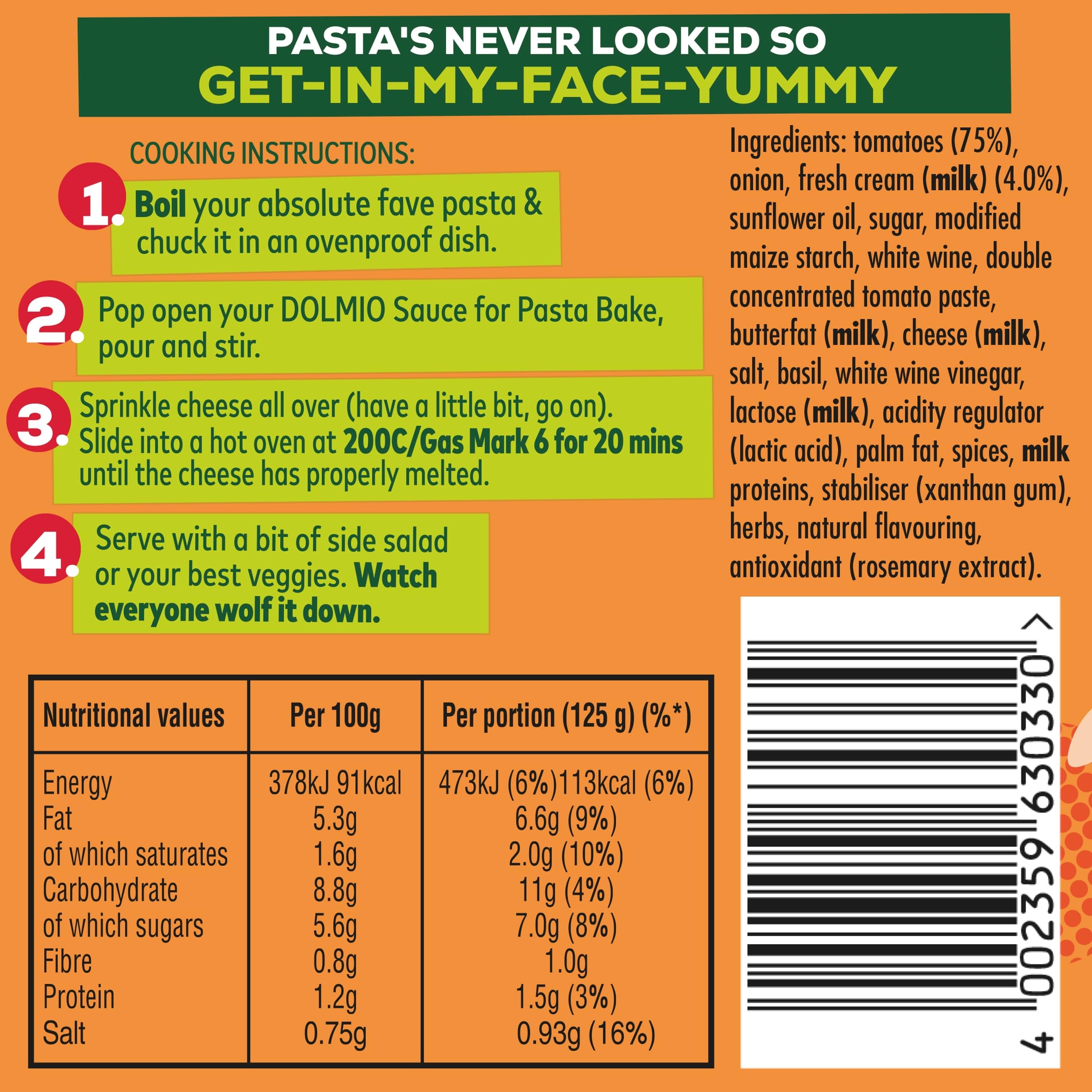 DOLMIO® Pasta Bake Cremige Tomate 6x500g