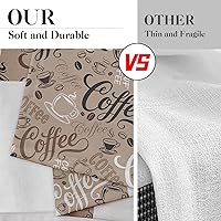 Vista 4 de Cortinas de Ventana de Cocina con Temática de Café Cenefa y Juego de Niveles de 36 Pulgadas, Cortinas Cortas Marrones Estilo Granja con Bolsillo