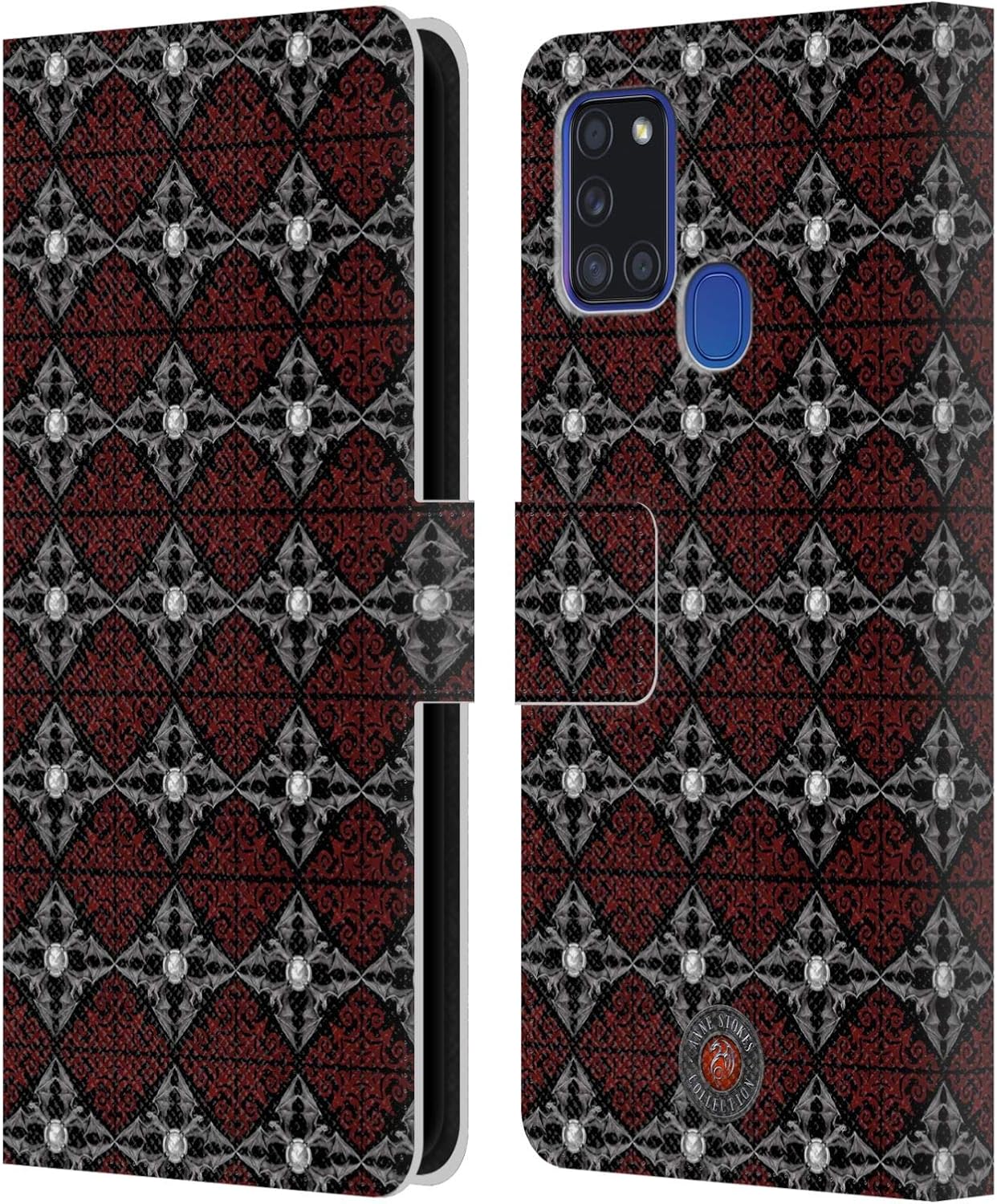 Head Case Designs Officially Licensed Anne Stokes Blood Moon Gothic Leather Wallet Case Compatible with Samsung Galaxy A21s (2020)