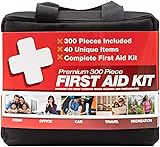 M2 BASICS Professional 300 Piece (40 Unique Items) First Aid Kit | Home, Car, Business, Travel | Medical Kit, Emergency Kit