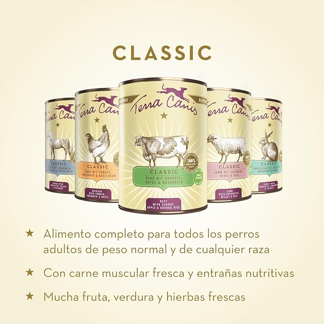Foto 2 de 6 de Terra Canis Salmón con mijo, Classic Comida húmeda para Perros, 6x800g