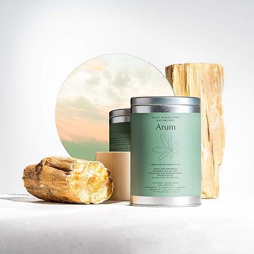 Miniatura 7 de Arum Limpiador de hojas para plantas de interior. Paños de 10 pulgadas de diámetro (9.843 in de diámetro) (cantidad 3) y cepillos de bambú de 4.9