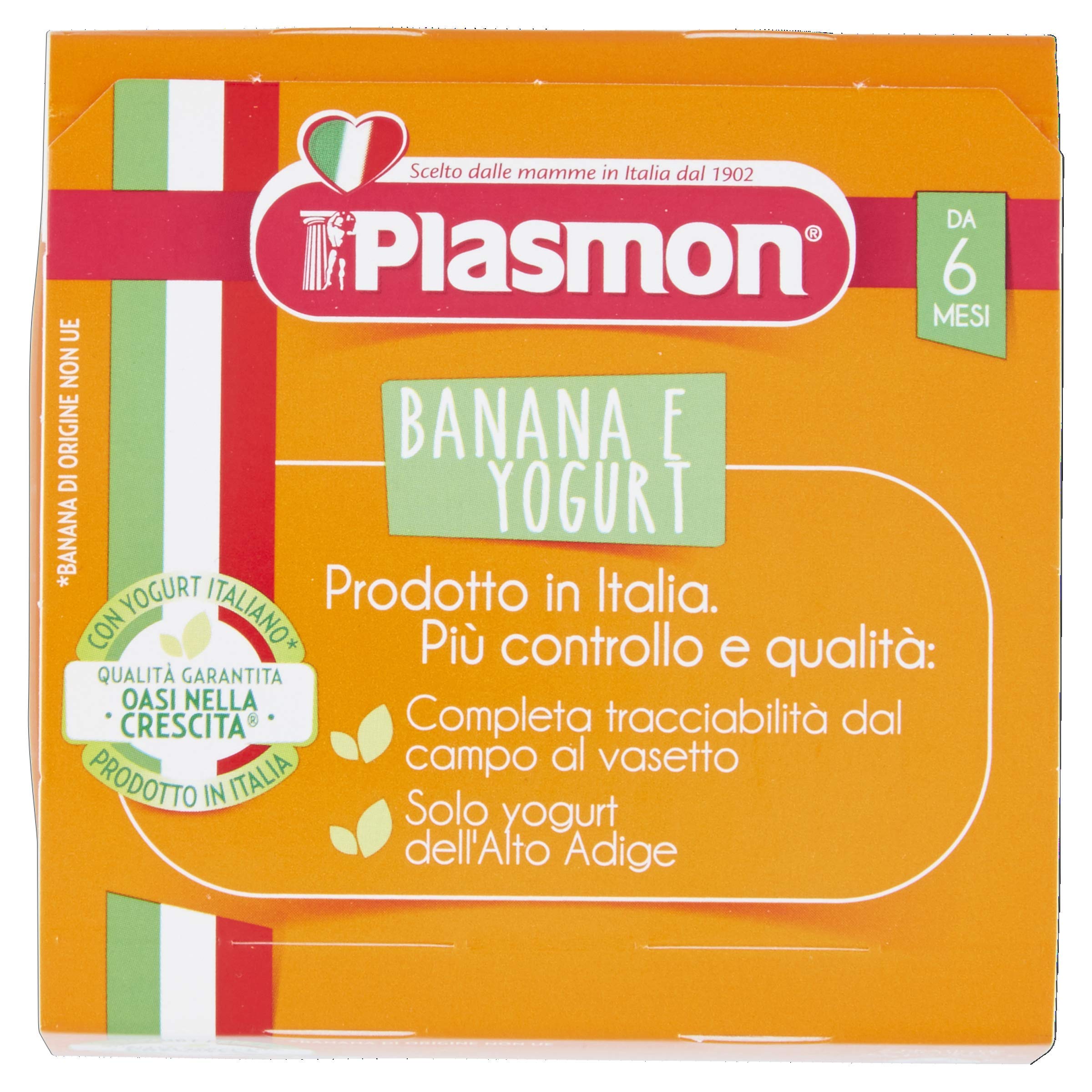 Plasmon Omogeneizzato Banana e Yogurt 2x120g (12 Confezioni)