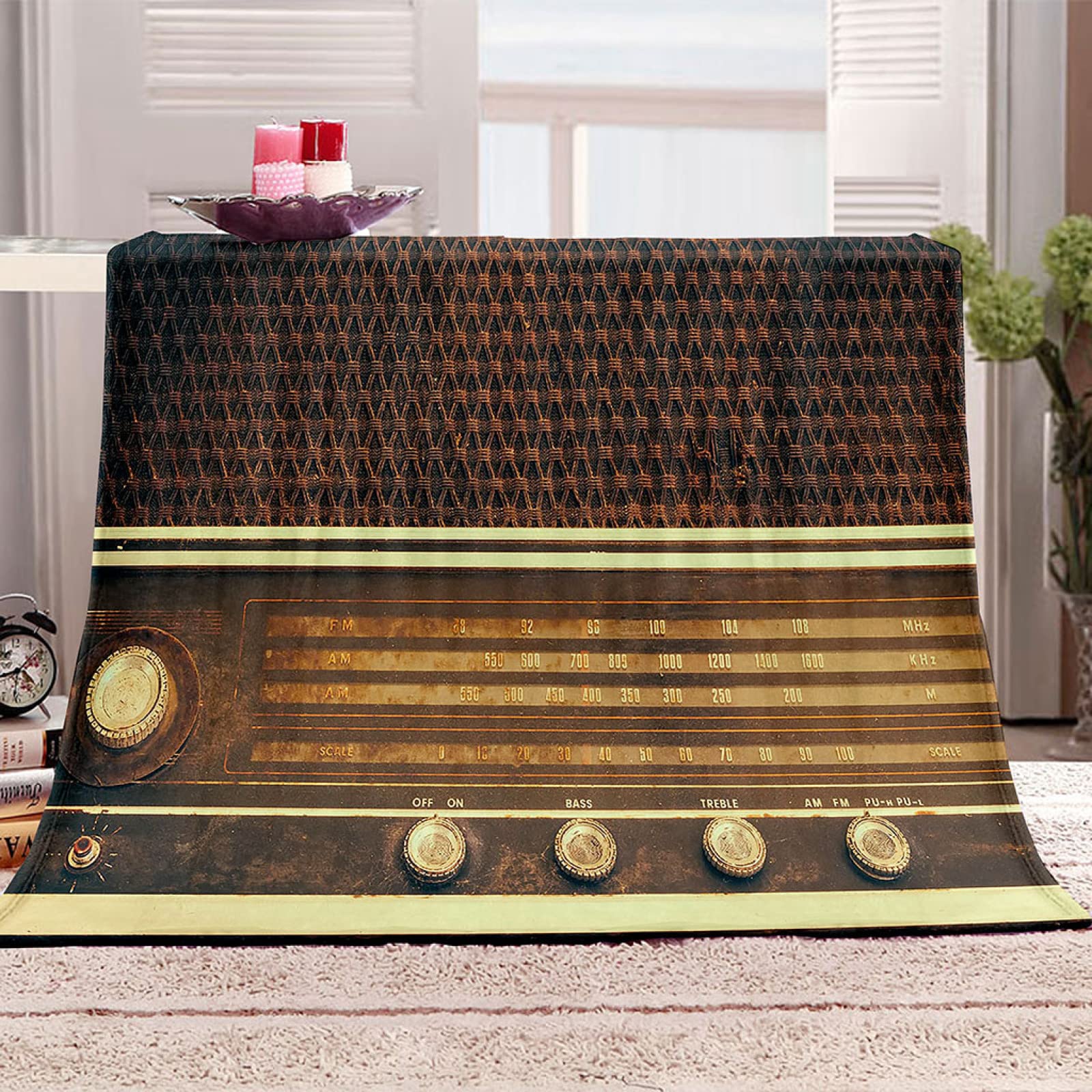 Couverture en flanelle joueur vintage couverture polaire douce flanelle