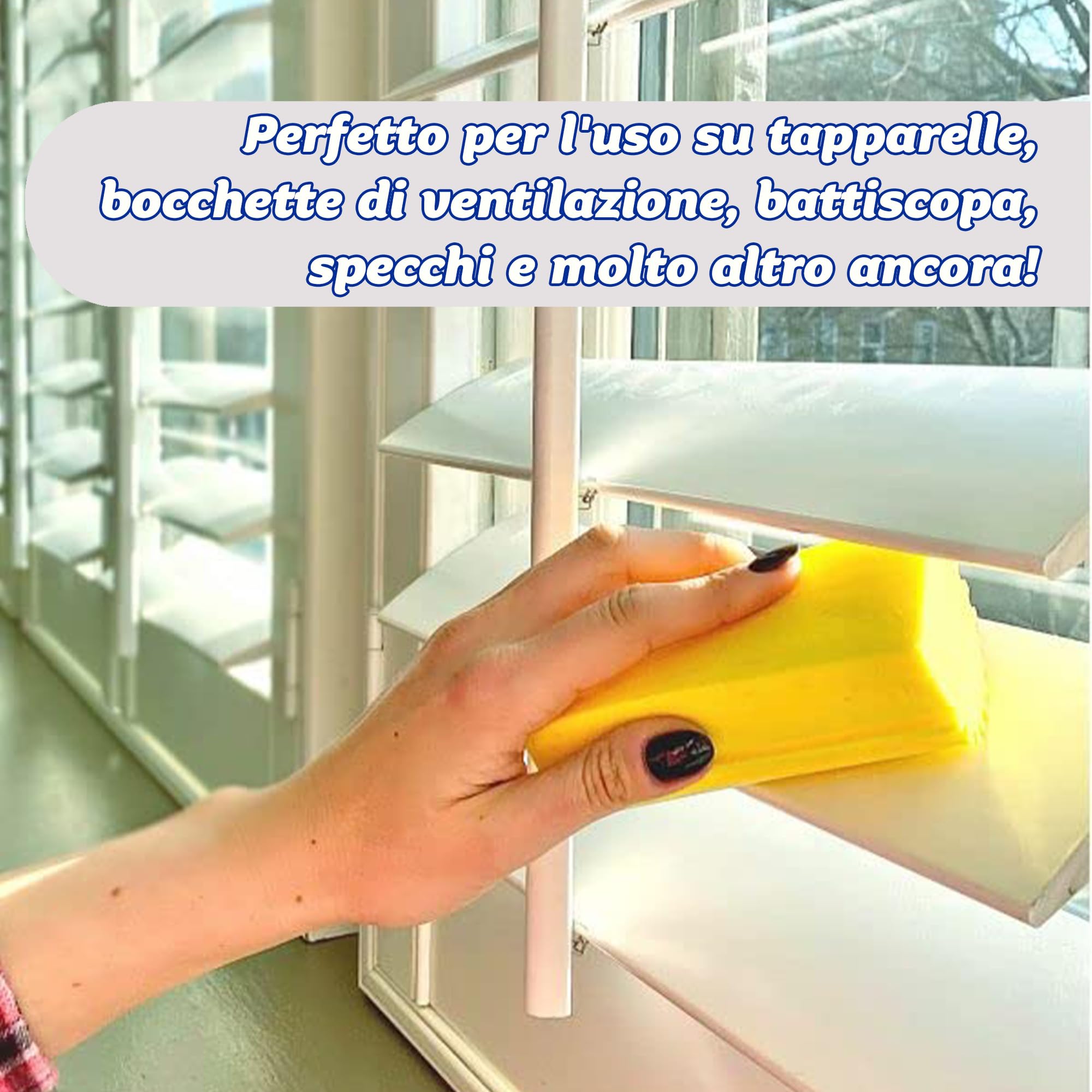 Set 2 Spugne Per La Polvere In PVA Rosa – Pulizia A Secco E Umido Per Tende, Radiatori E Specchi