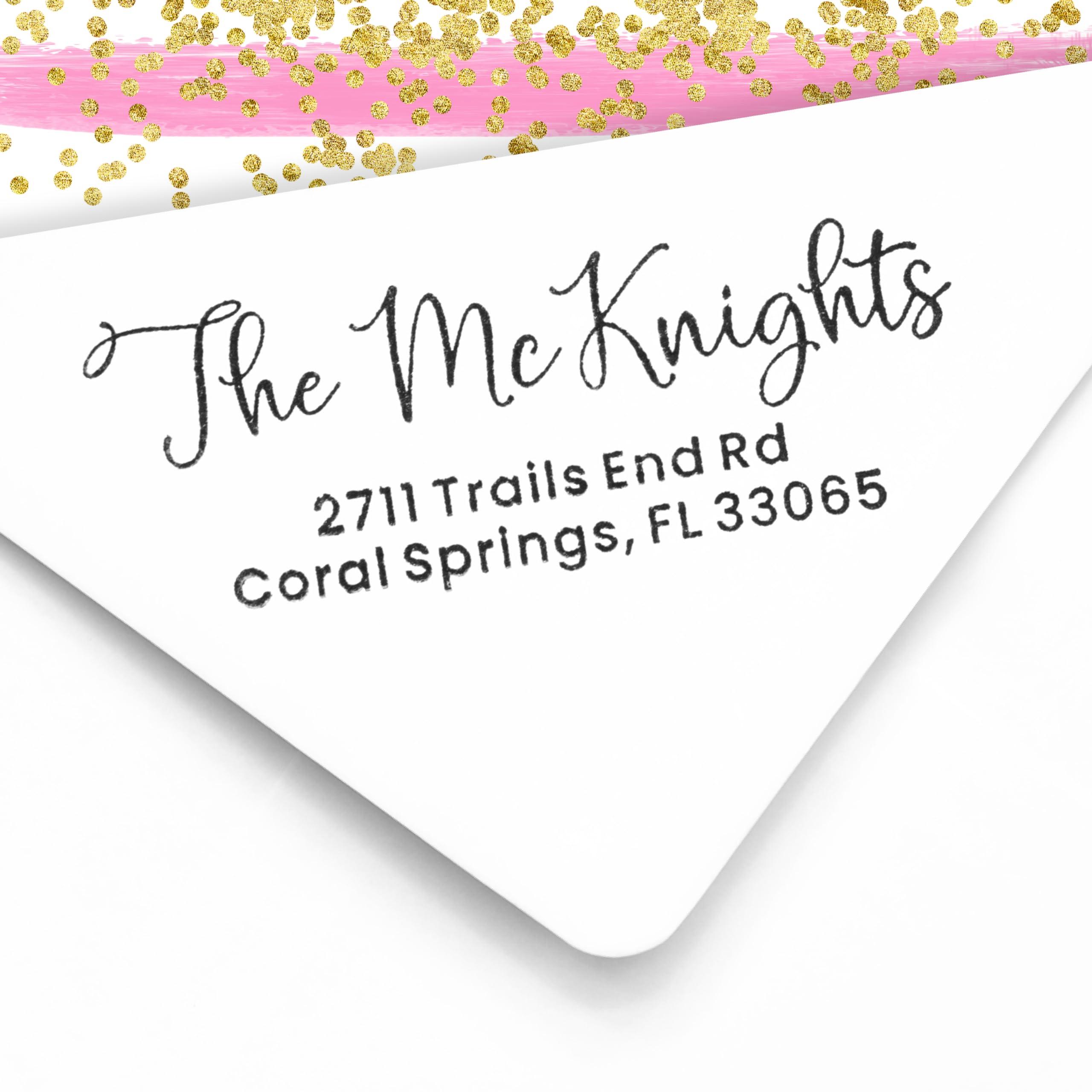 ExcelMark Custom Return Address Stamp – Self Inking Rubber Stamp – 3 Sizes to Choose from (Design 3)