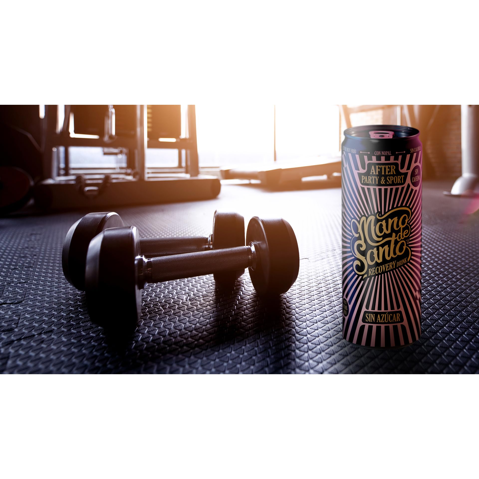 MANO DE SANTO – Refresco reconstituyente con vitaminas Sport Recovery Drink | Mejora el Rendimiento e Hidratación | Vitamina C B1 B6 B12 y Nopal | Energía Sin Cafeína - Sin Azúcar | 250 ml - 14 latas