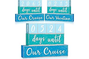5 Pcs Wooden Ocean Countdown Calendar Blocks