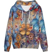 Women Casual Zip Up Hoodie Jacket Lightweight Comfy Loose Long Sleeve Sweatshirt with Pockets XS-5XL