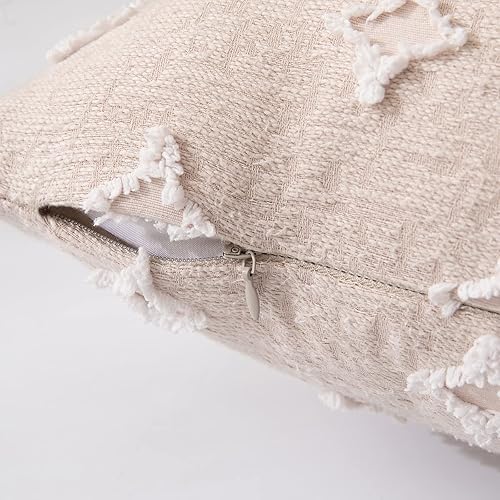 Miniatura 9 de EMEMA Juego de 2 fundas decorativas de cojín de jacquard rombo, fundas cuadradas para sofá, cama, sala de estar y dormitorio, 20 x 20 pulgadas,