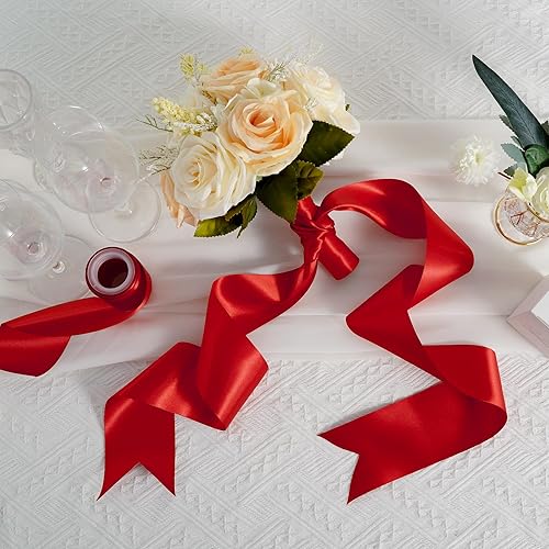 Vista 635 de MEEDEE Orange Satin Ribbon - 1.5 inch Double Faced Satin Ribbon, 50 Yards - Neon Tangerine - For Christmas, Thanksgiving, Halloween, Weddings