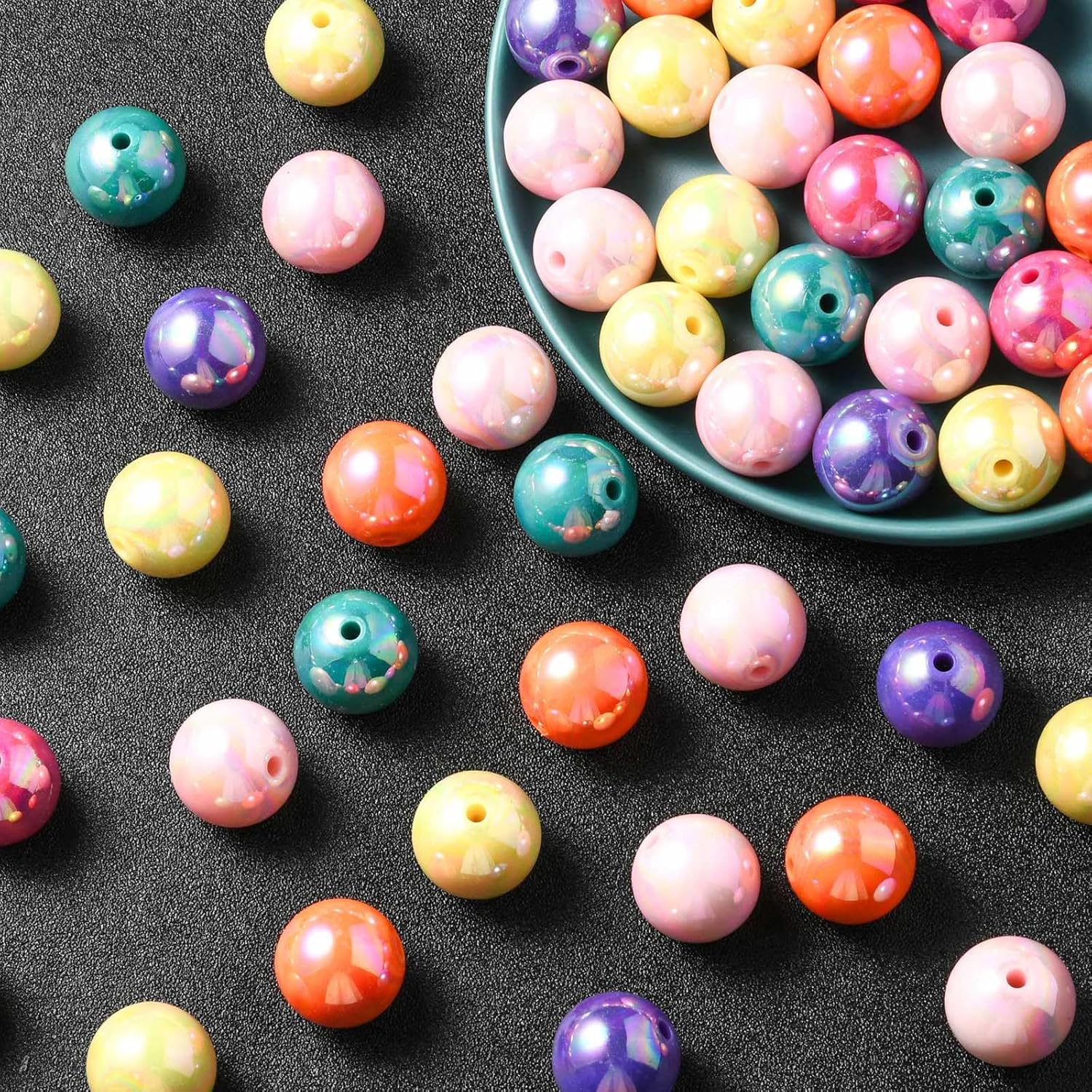 KitBeads 111pcs 20mm Random Round Chunky Bubblegum Ball Beads Colorful AB Acrylic Bead for Jewelry Making Necklace Bracelets Bulk - Image 6