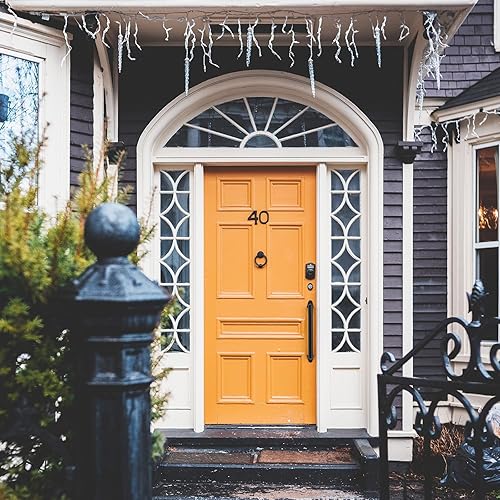 Miniatura 4 de SELEWARE Manija de puerta de granero, mango de puerta de metal resistente de 12 pulgadas para puerta corrediza de garaje de granero, barra de