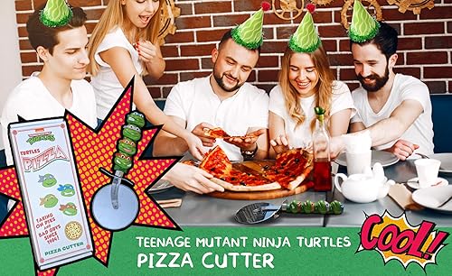 Miniatura 8 de Teenage Mutant Ninja Turtles Cortador de pizza Cortador de pizza TMNT Cortador de rueda de pizza TMNT Suministros de fiesta de pizza TMNT Con
