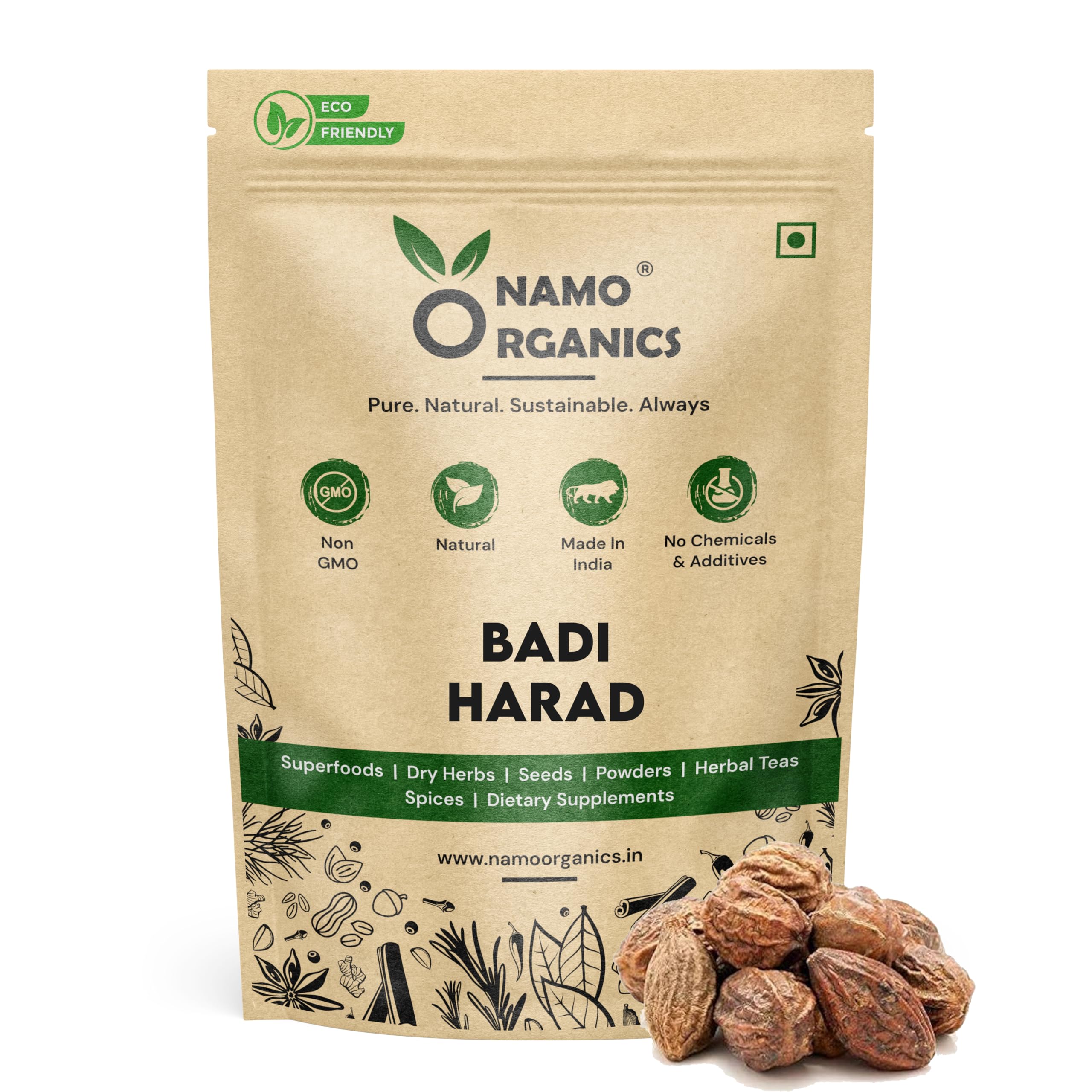 Namo Organics - Harad Choti - 200 Gm - Haritaki - Terminalia Chebula, - 100% Natural