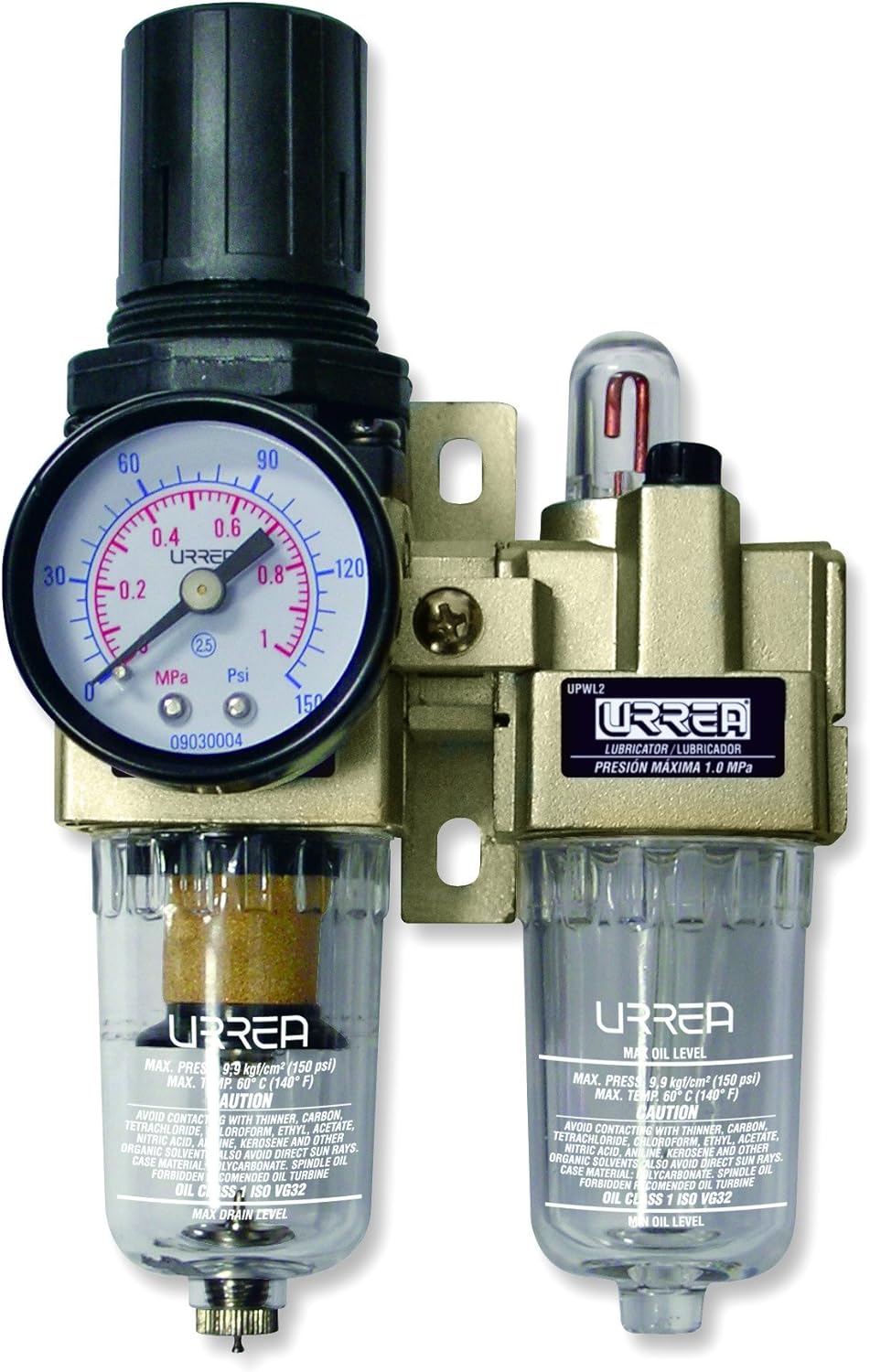 Urrea UPWL3 3/8-Inch Air Filter with Regulator and Lubricator