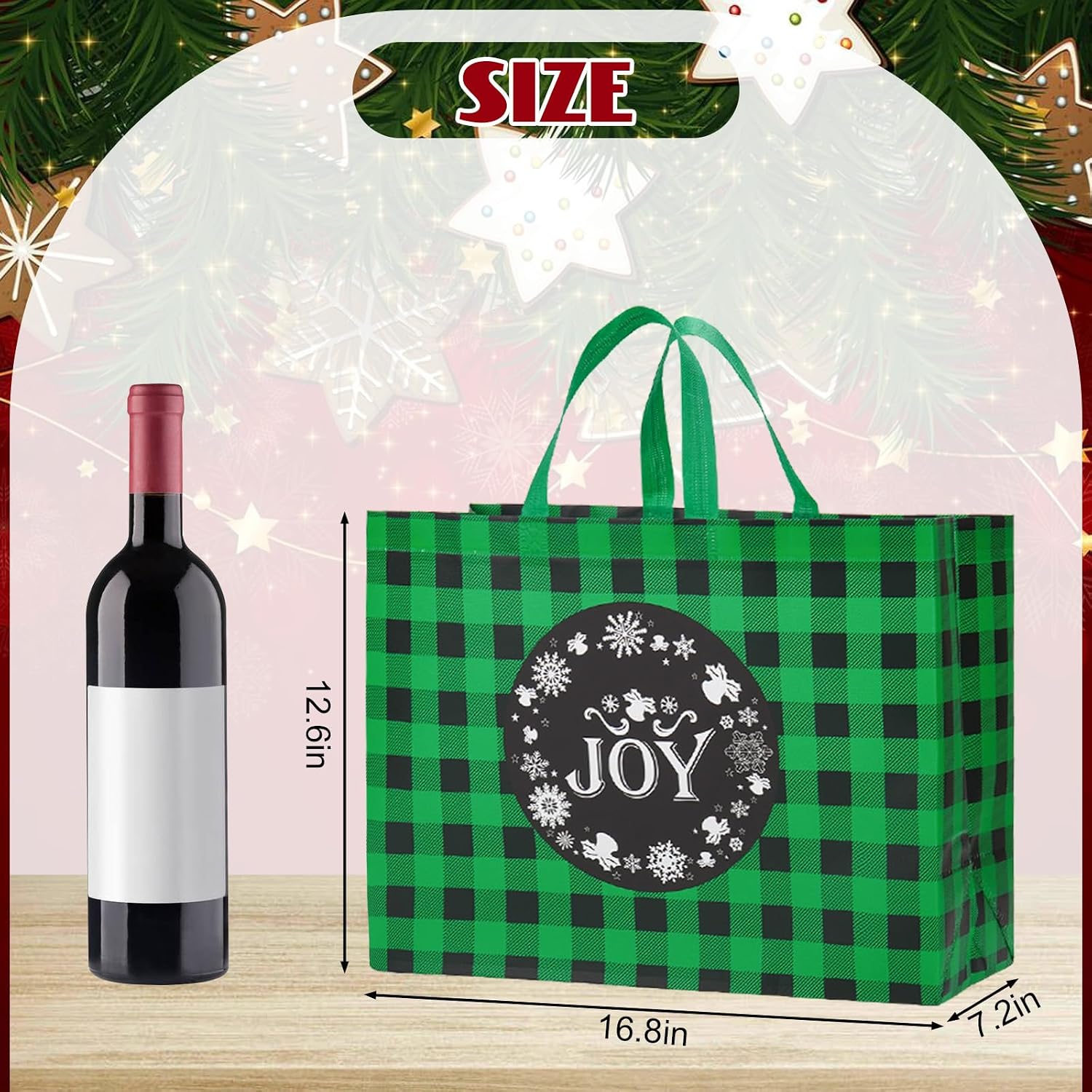 Heetobcos 8 Pack 17" Extra Large Christmas Gift Bags with Handles image 3