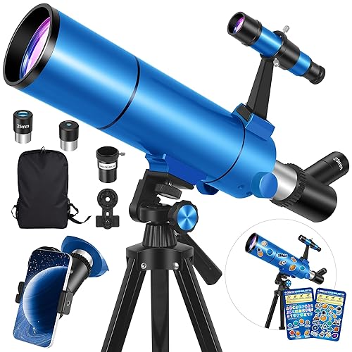Telescope for Adults & Kids, 80mm Aperture 500mm (20X-150X) Professional